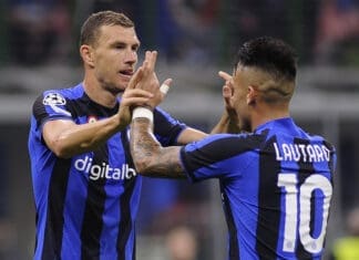 Dzeko e Lautaro Martinez